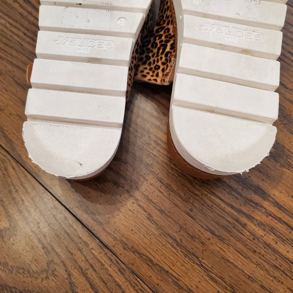 J/Slides "Leighton" Leopard Print Double Buckle S… - image 8
